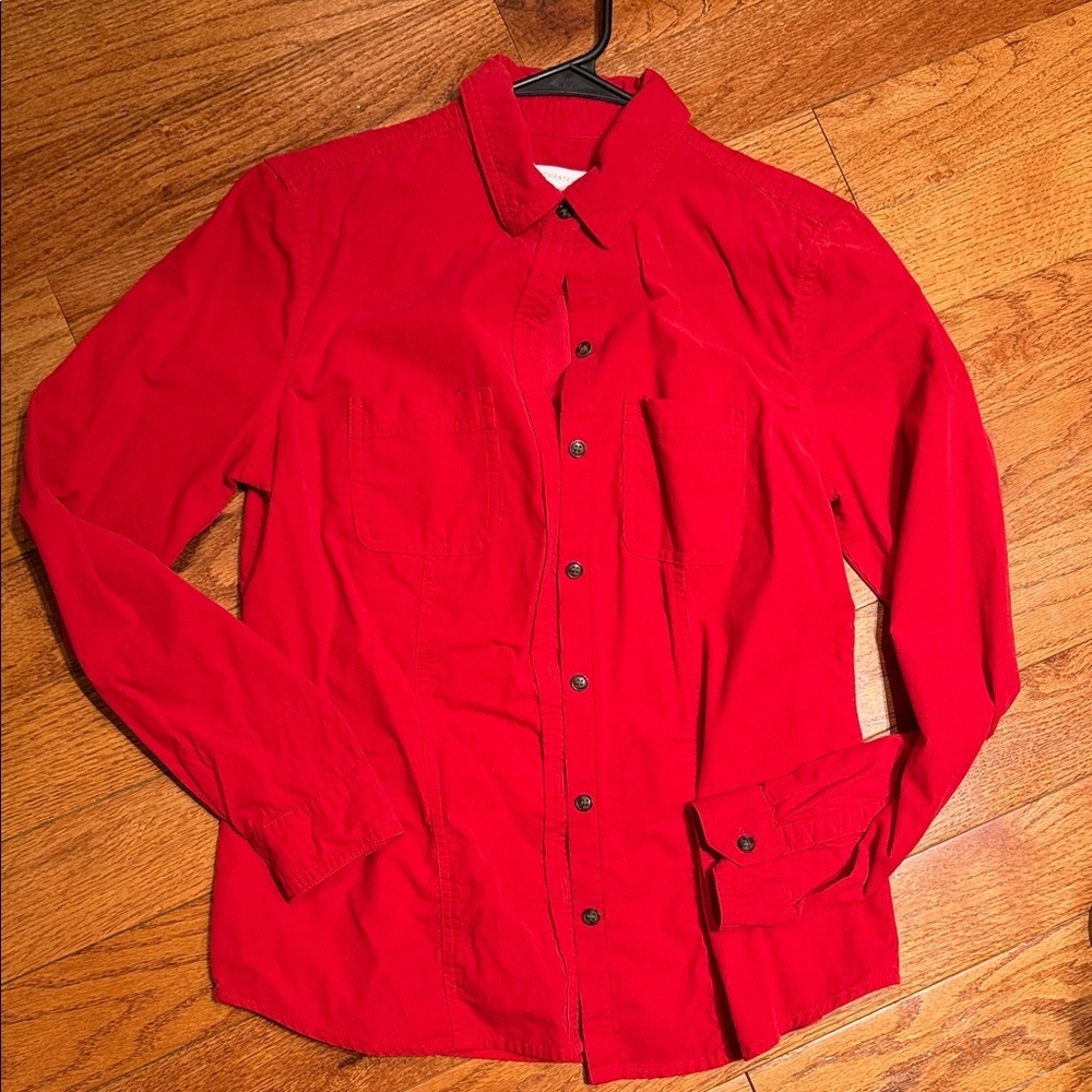 Charter Club Vibrant Red Collared Shirt - Picture 2 of 8